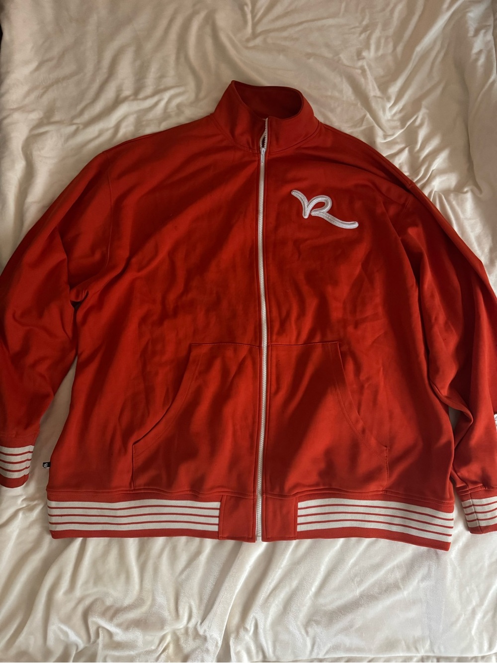 Red Track Jacket with White Trim - Unbranded